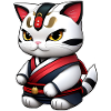 Mignon chat chanceux asiatique