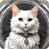Mignon chat blanc