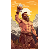 Bière Strong Muscle Man dans les montagnes Gift Dad