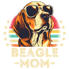 Beagle with sunglasses retro