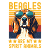Beagle mit sonnenbrille retro
