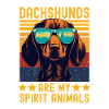 Dachshund with sunglasses retro