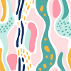 Herbst-Nostalgie: Retro-Pastell-Doodle-Vergnügen