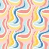 Herbst-Nostalgie: Retro-Pastell-Doodle-Vergnügen