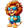 Joyeux Lion Retour à l’école