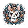 Chat doux aux roses