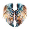 Bunte Flügel im Flug