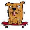 Skating Dog