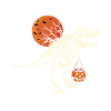 Dinosaur Skeleton Pumpkin Lazy Creepy Halloween
