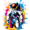 Farbenfroher Astronaut