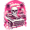 Classic Car and Skull
