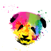 Panda,pandabär,bär, Graffiti,bunt