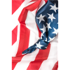 American flag with knot