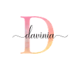 D| Monogramme | Nom | DaviniaAquarelle