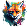 Renard aquarelle, Fox