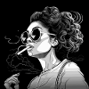 Woman wearing sunglasses