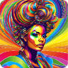 Retro Rainbow Woman