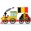 Belgium Flag Football Railway