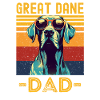 Great Dane with sunglasses retro