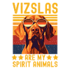 Vizsla with sunglasses retro