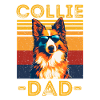Collie with sunglasses retro