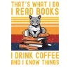 Cat Coffee Books Lovers