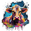 Cow, mountain, chalet