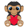 AFFE - HERZ - LIEBE - TIER