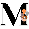 Letter m birthday balloon