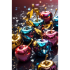 Cherries Golden Metallic
