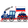 Russia Flag Football Railway