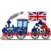 England Flagge Fußball Eisenbahn