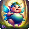 Cute fat fairy with wings