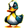 Mignon petit canard joueur
