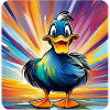 Mignon petit canard espiègle