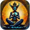 Mystical beings in Buddha position
