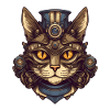 Steampunk Cat Cat Head