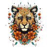 Retro Design Cool Tiger