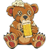 Sewn Beer Drinker Bear Bear