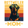 Rottweiler with sunglasses retro