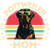 Rottweiler with sunglasses retro