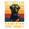 Rottweiler with sunglasses retro