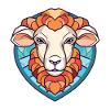 Sheep Colorful Watercolor Animal Pet Illustration