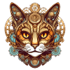 Steampunk Cat Cat Head