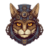 Steampunk Cat Cat Head