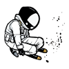 Street art astronaut