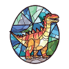 Dinosaurier Bunte Aquarell-Tierillustration