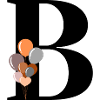 Lettre b ballon d’anniversaire