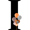 Letter i birthday balloon