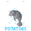 Manatee saves the floating potatoes
